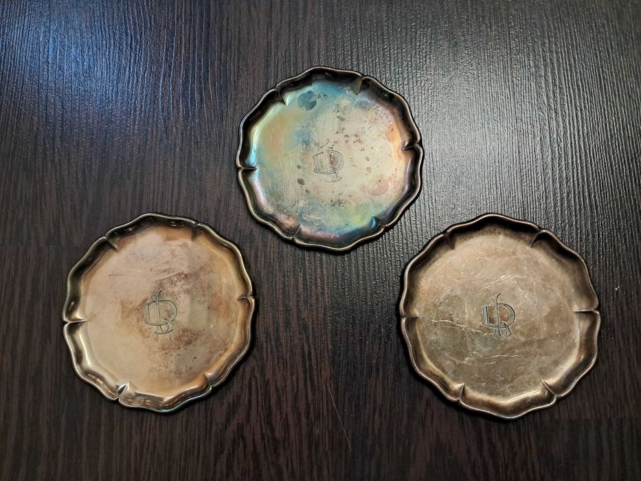 Тарелочки старинные немецкие посеребрённые BMF