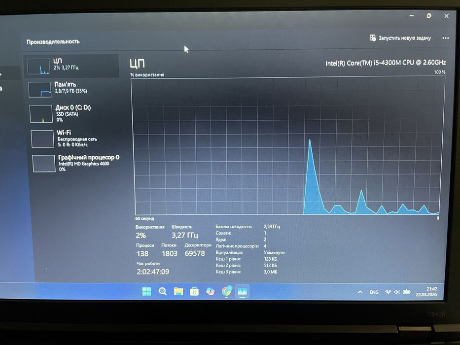 Ноутбук Lenovo ThinkPad t540p