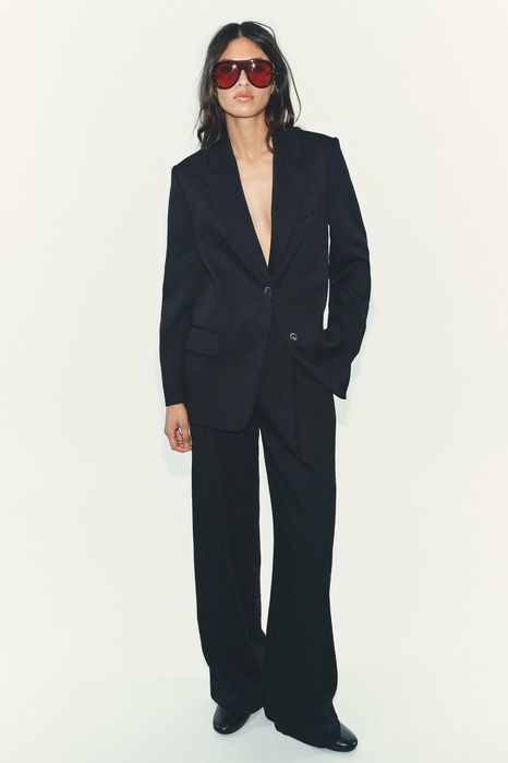 Костюм класичний жіночий прямого крою на ґудзиках Зара Zara S оригінал