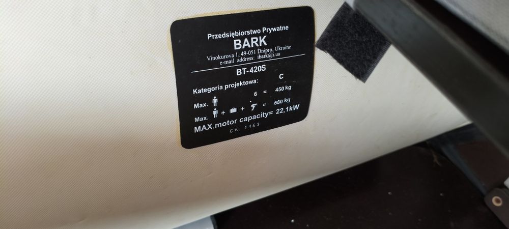 Ponton bark 420s z nowym silnikiem 6hp
