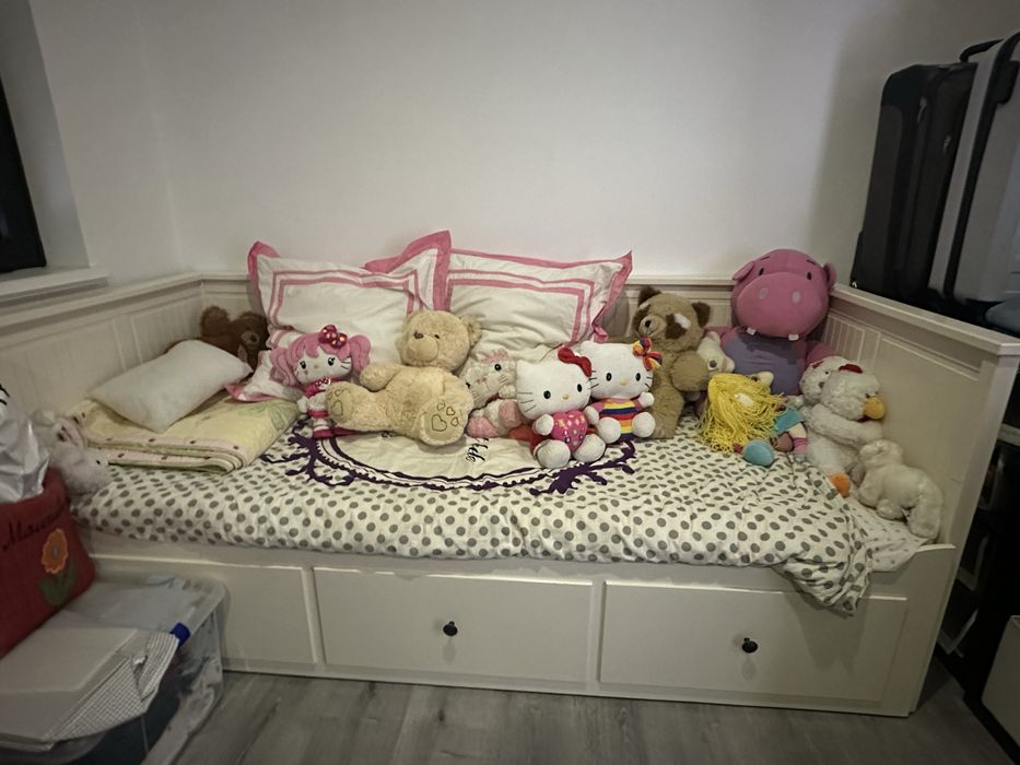 Cama dupla extensível branca