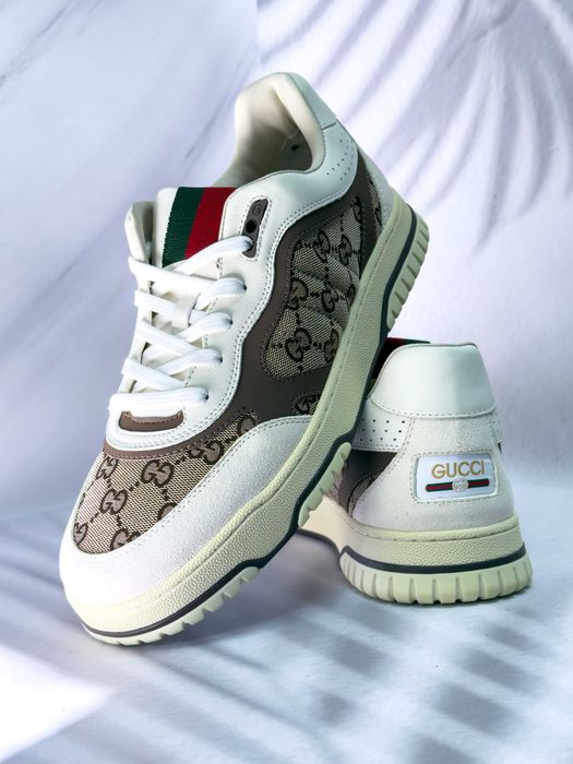 Gucci Re-Web Gg Canvas & Leather Sneaker