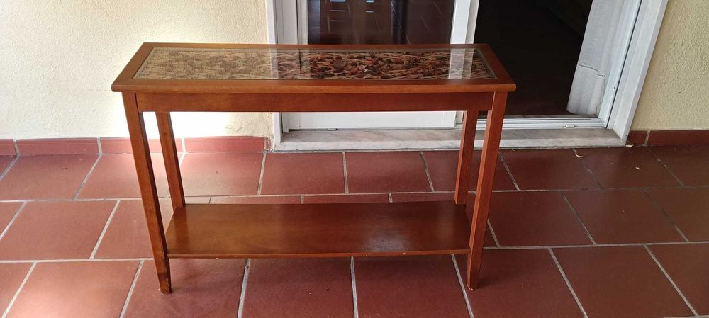 Aparador / Consola em madeira e vidro