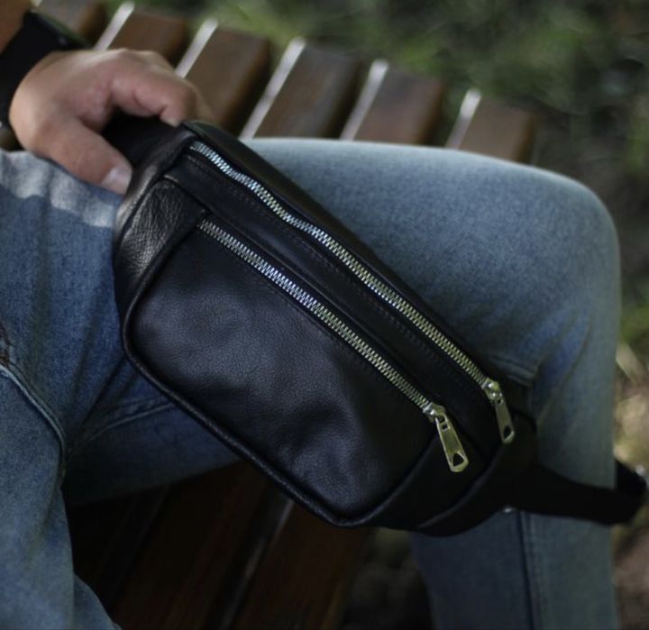 Бананка з натуральної шкіри — якісна та стильна сумка на пояс, ТопЛюкс