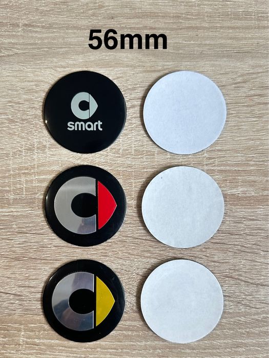 Conjunto 4 Centros Jantes Smart 56mm 60mm