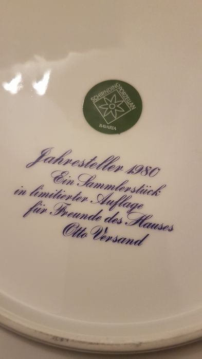 Talerz malarstwo Krantz 1980 zima Bawaria 29,5 cm