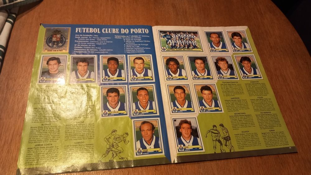 Caderneta Futebol 94-95 quase completa