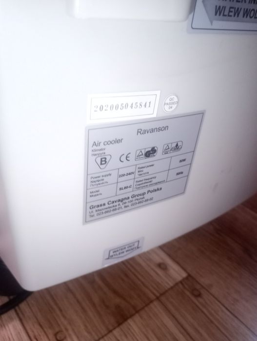 Klimator Ravanson SL80-C – Przenośny schładzacz powietrza