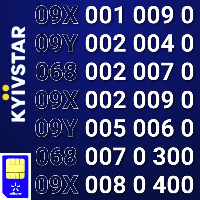 VIP ексклюзивні номери Kyivstar 00000 п'ять нулів! Є ще інші та парні!