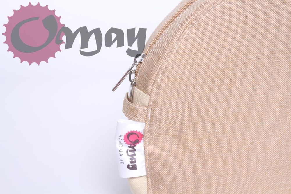 organizer OBAG MOON LIGHT beżowy len biszkopt 2 kieszenie wkład OMAY