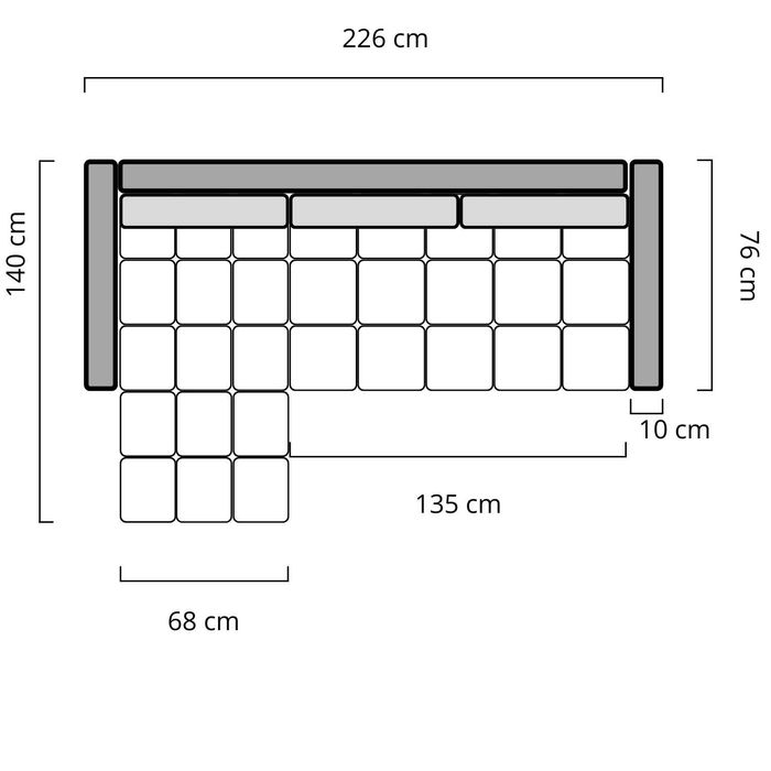 NOWY Narożnik Rogówka DOMINO L z funkcją spania PRODUKT OD PRODUCENTA