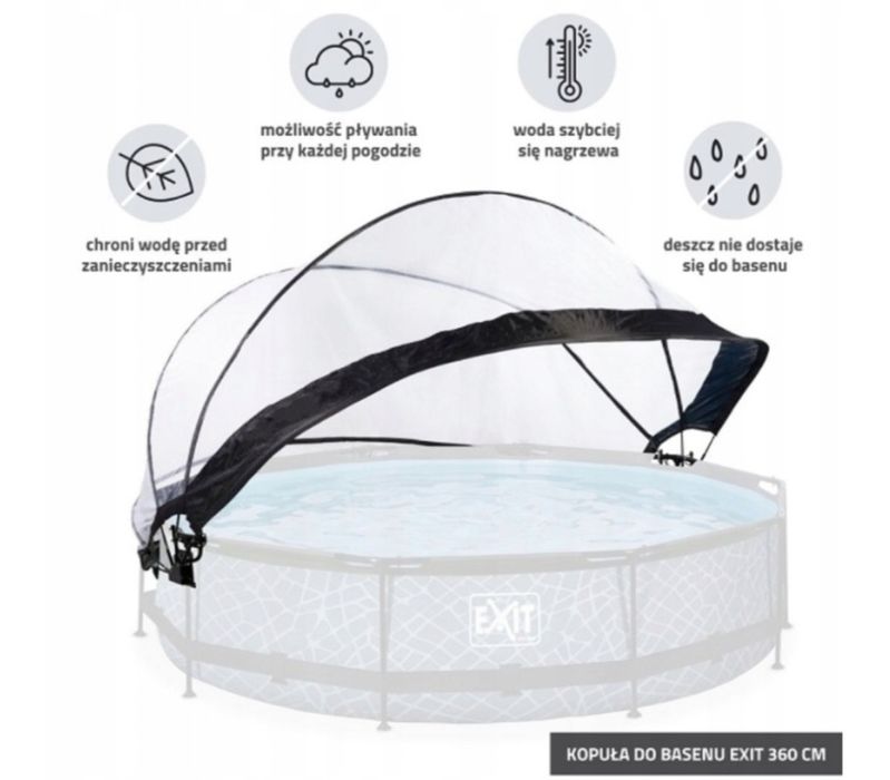 Zadaszenie basenu firmy Exit