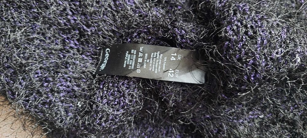Sweter czarny włochacz cekiny 40 GEORGE