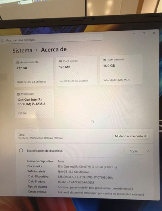 Portatil asus em otimo estado