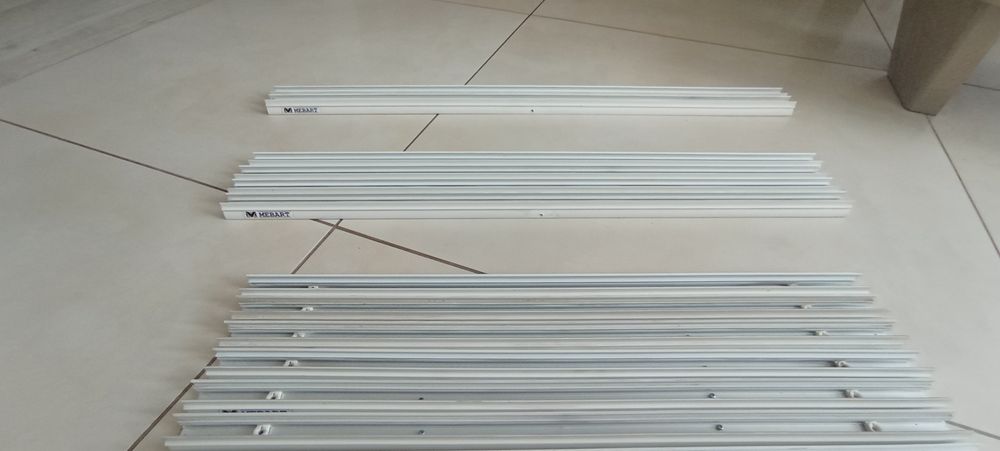 Profile aluminiowe / Ramki do rolet plisowanych 16 sztuk