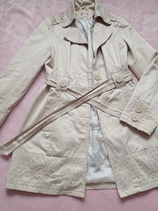 *Płaszcz elegancki beżowy płaszczyk na wiosnę*