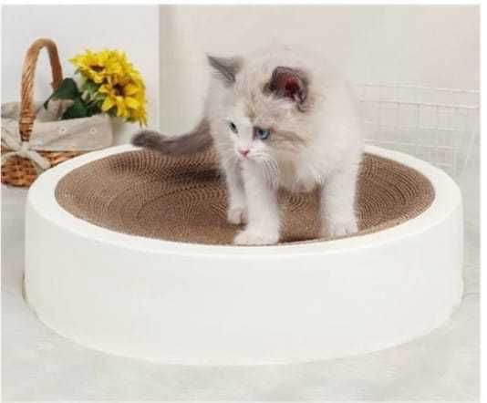 Cama e arranhador em cartão para gatos 2 em 1