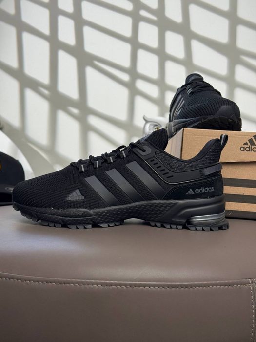 ХІТ! Чоловічі кросівки Adidas Marathon All Black 41 42 43 44 45 46