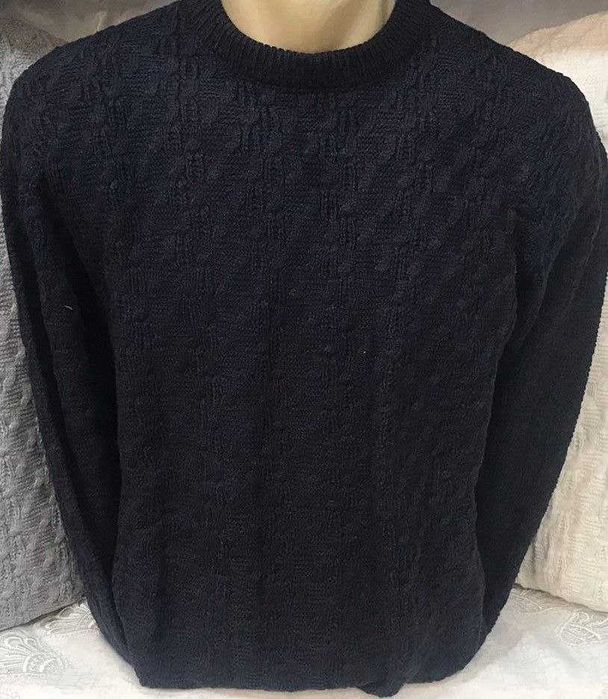 Мужской свитер с вязанным рисунком 46,50,52,56,58 ,60, 60/62  рр.