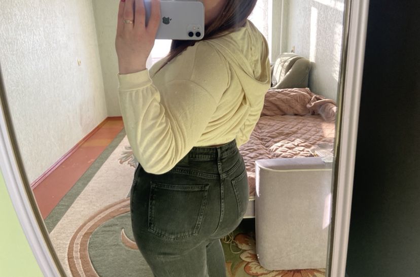 Джинси прямі висока посадка край хл -ххл