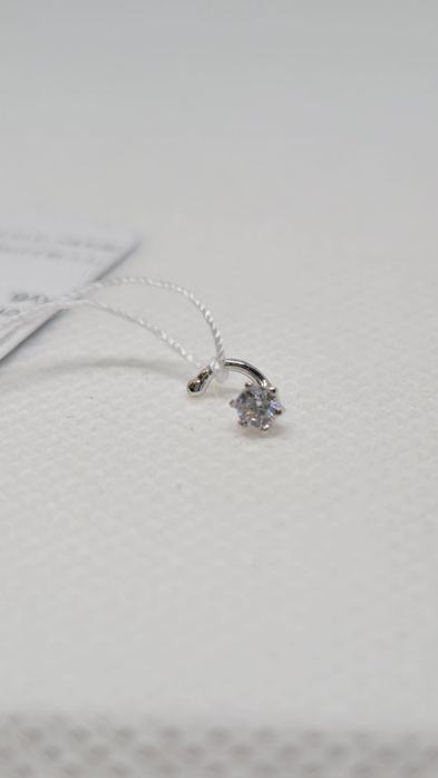 Пірсінг з білого золота для носа. Новий. Favoritum.