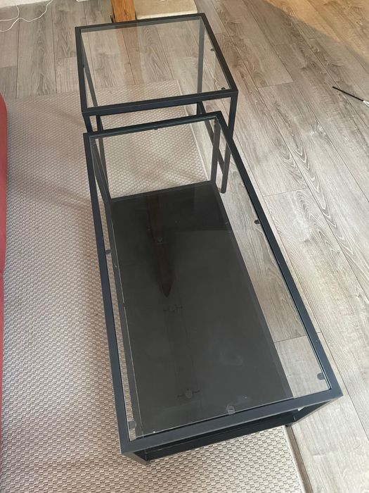 Stolik kawowy z Ikea (czarny przeszklony)