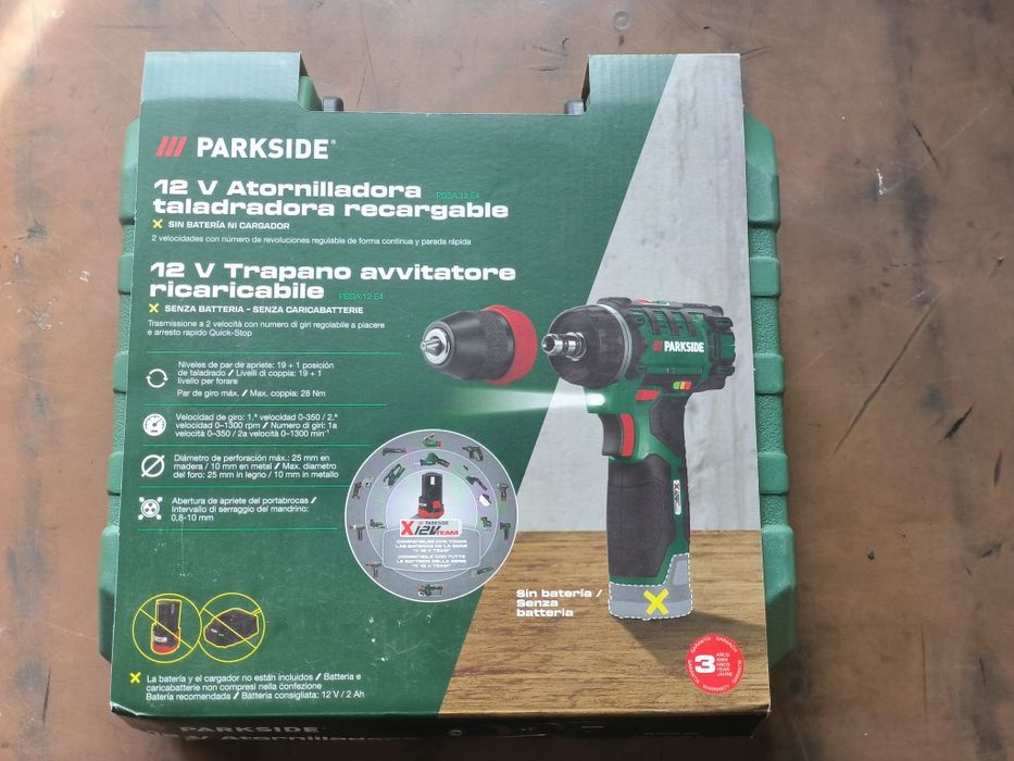 Barequim/Aparafusadora Parkside 12V (SELADO) s/ bateria