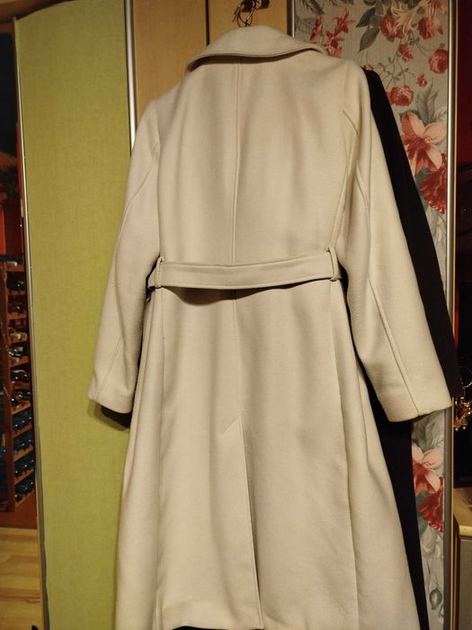 Płaszcz ecru H&M rozmiar S