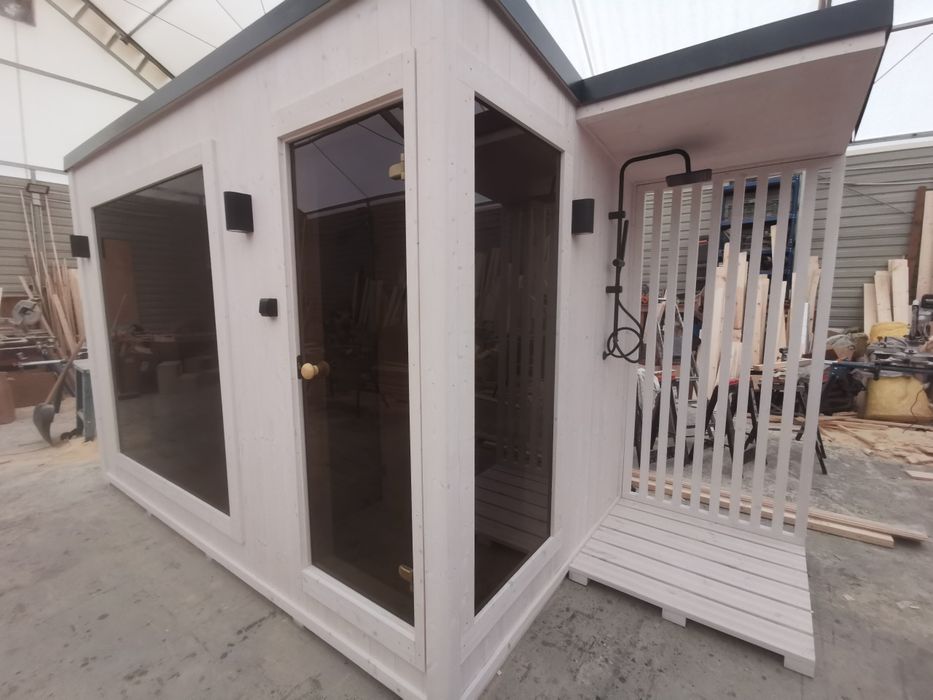 Sauna ogrodowa Premium 4,5x2 m Szatnia  Prysznic Piec  Komplet!