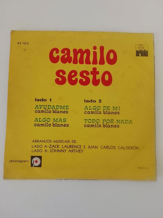 Camillo Sesto Ayúdame Vinyl