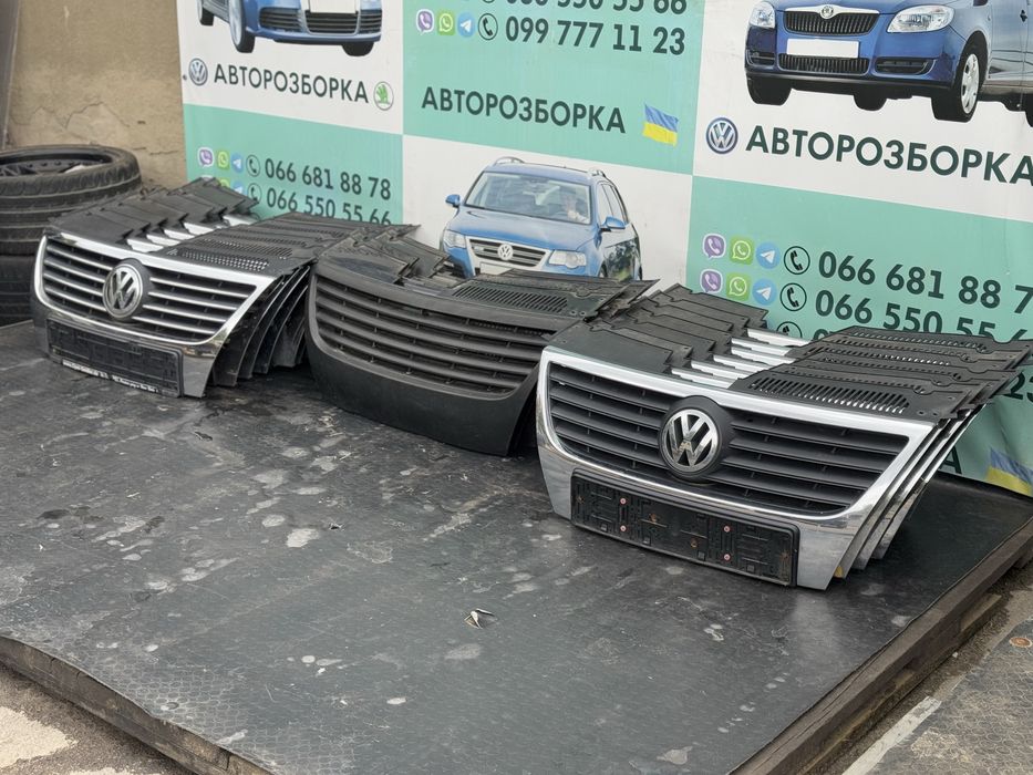Решітка радіатора переднього бампера пассат б6 volkswagen passat b6