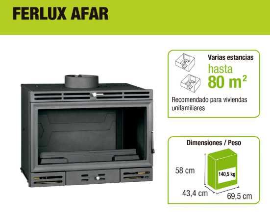 Recuperador de calor a lenha ventilado 12kW