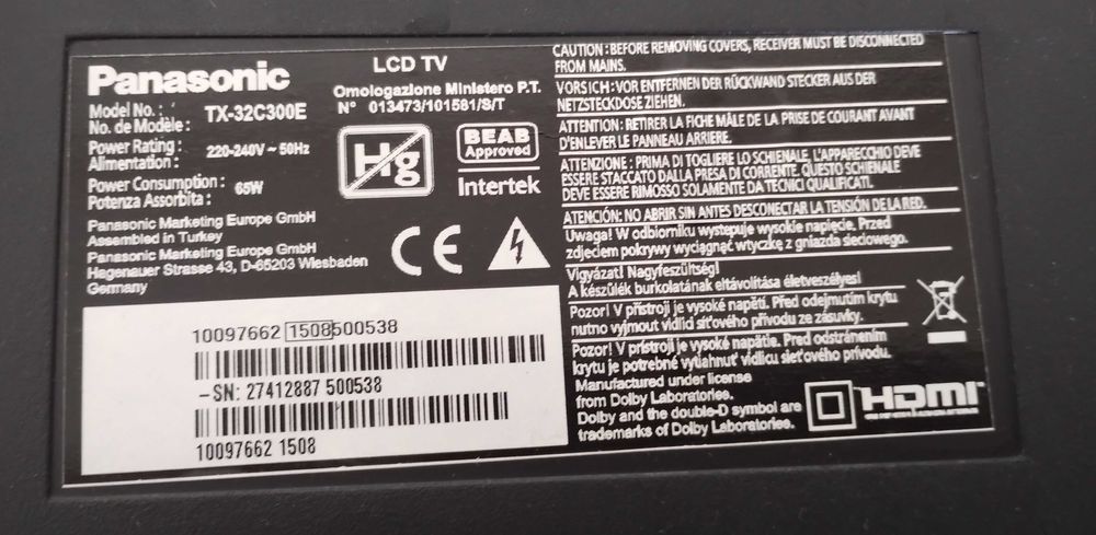 Pilot do tv Panasonic TX-32C300E