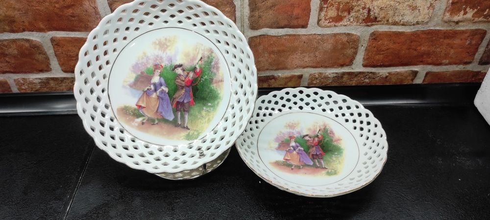 Ażurowa porcelana talerze miska
