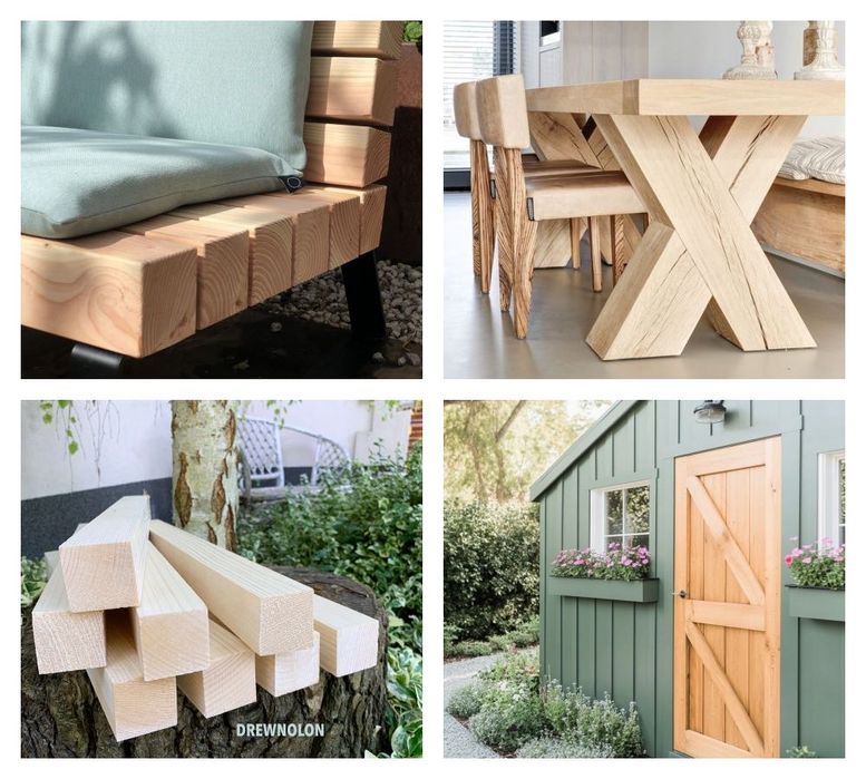 Kantówka świerkowa krawędziak, legar - heblowana, w klasie AB ŚWIERK