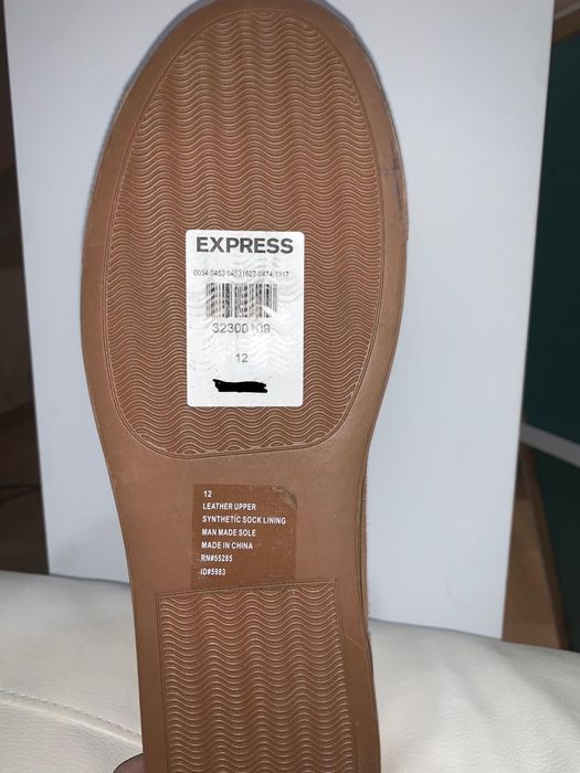 EXPRESS - brązowe zamszowe buty męskie - chukka, nowe, rozmiar 46