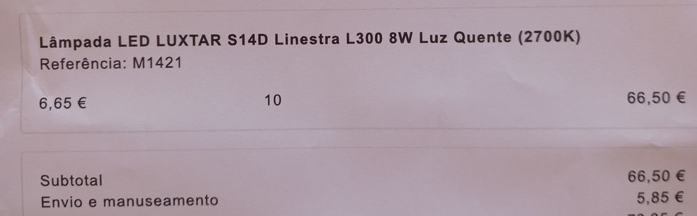 Lâmpadas LED Luxtar