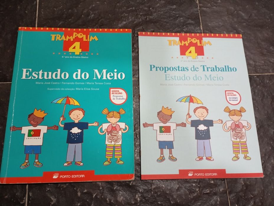 Livros escolares de estudo do meio