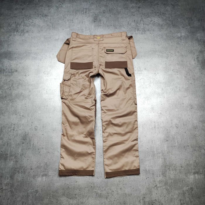 MĘSKIE Spodnie Work Bojówki Wzmocnione NOWE Dunlop Cordura Klapy Logo