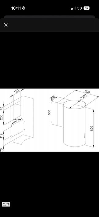 Okap przyścienny CIARKO ORP WHITE