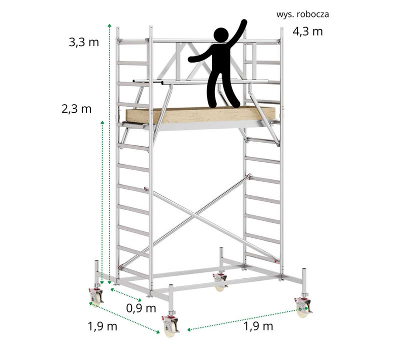 Rusztowanie Aluminiowe Jezdne AKSO Dystrybutor