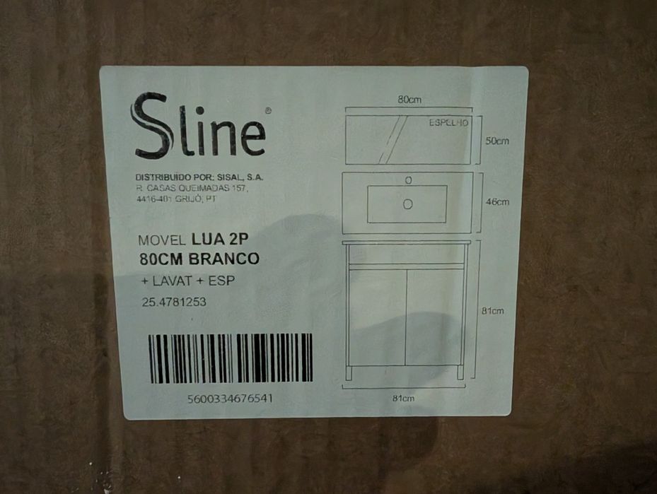 2 Conjuntos WC Sline Lua 80cm - NOVO EM CAIXA (Foto ilustrativa)