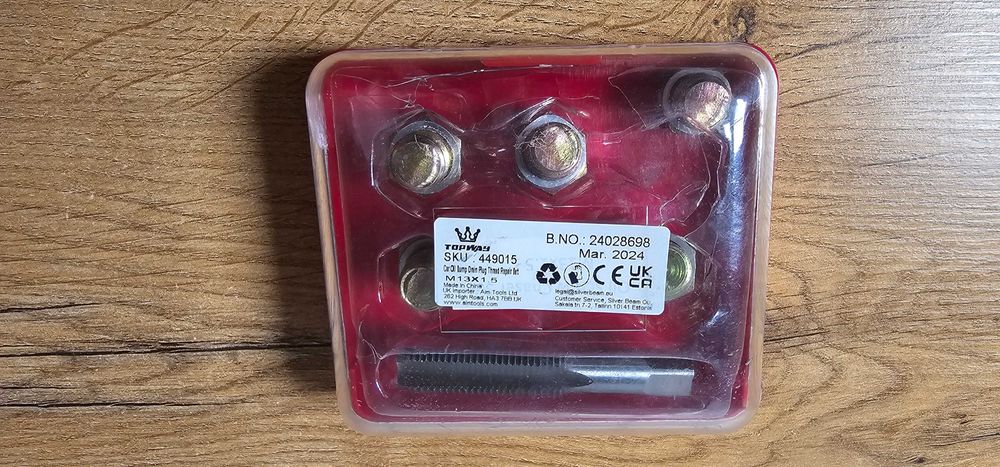 Zestaw naprawczy korków misy olejowej | komplet uszczelek i śrub