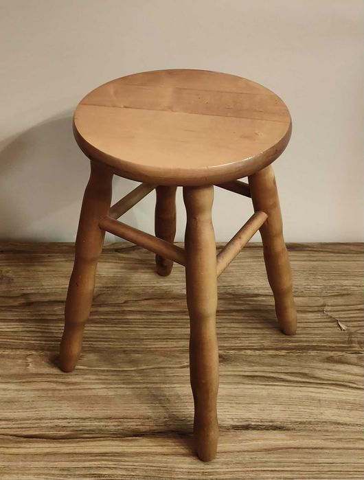 Taboret sosnowy | wys. 45 cm, Ø siedz. 29 cm