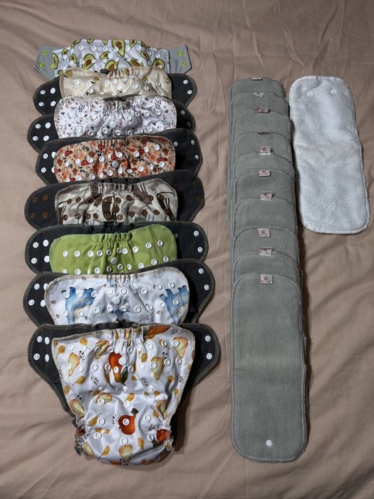 Універсальні багаторазові підгузки happymoon + нічний підгузок