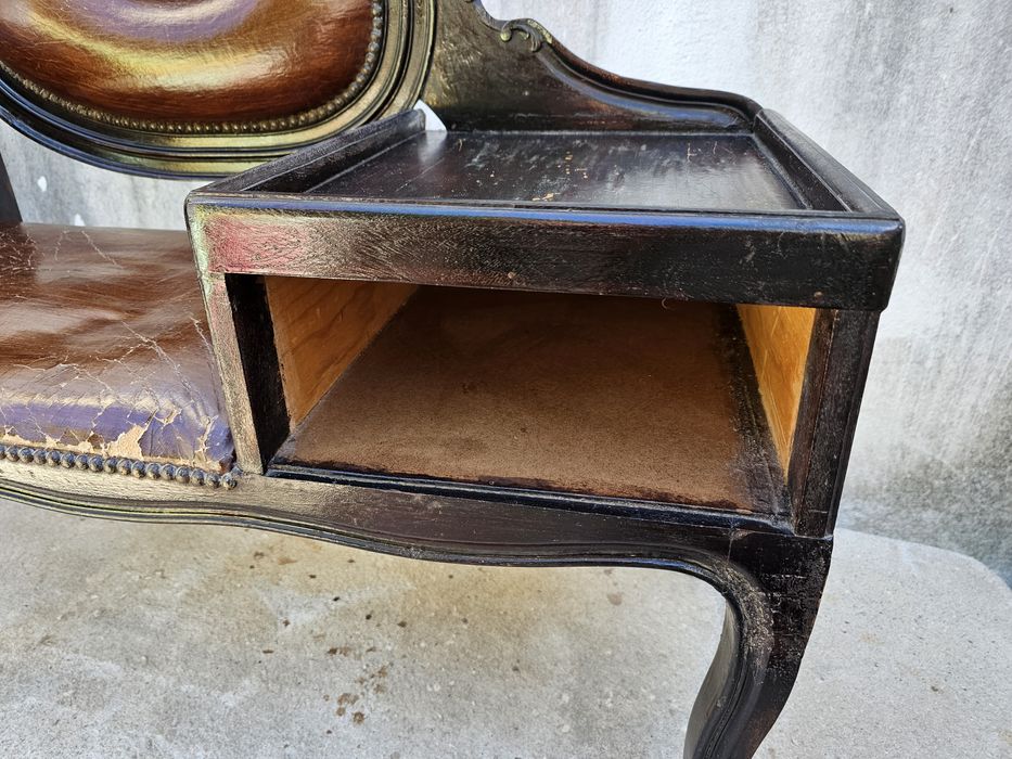 Banqueta / banco vintage telefone para restauro