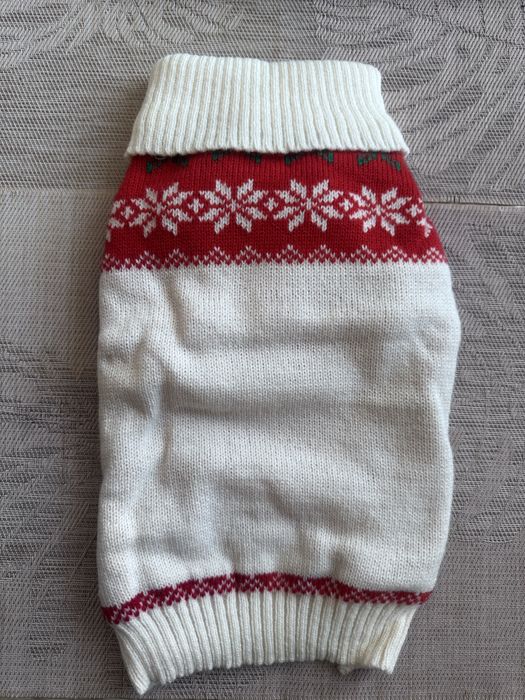 Теплий в’язаний светр для собаки Новорічний