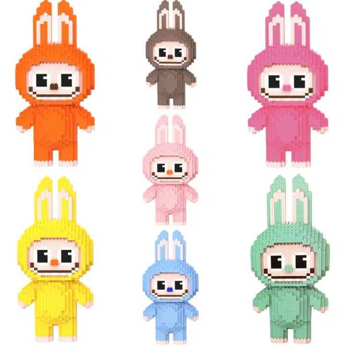 Бездоганний 3D конструктор мініблоків Лабубу LABUBU Bearbrick Блочный