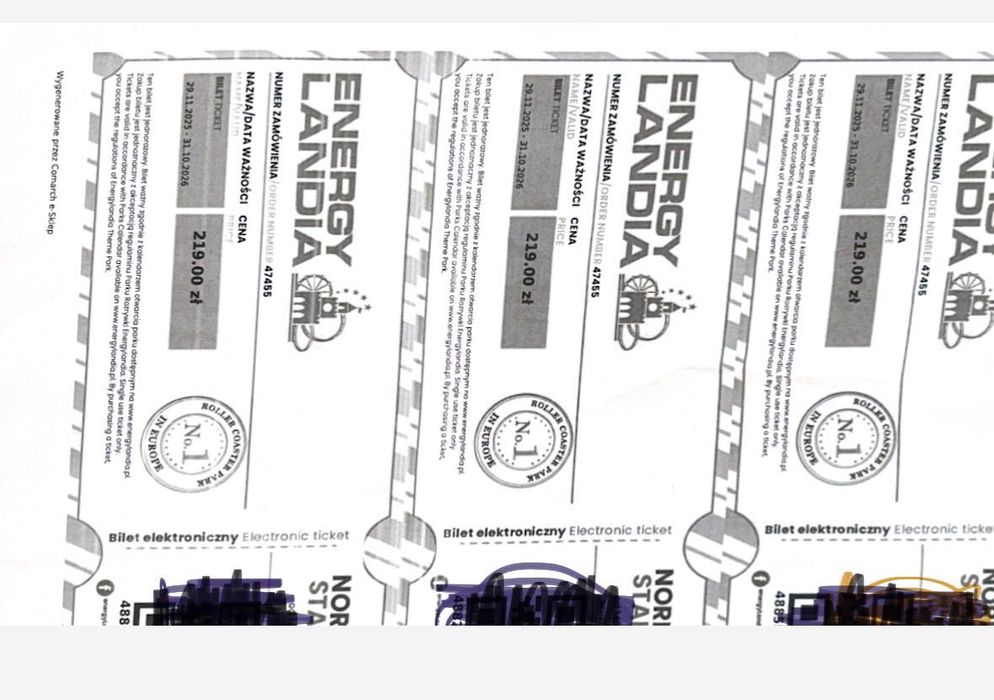 3 bilety do energylandii