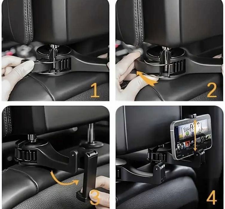 Excelente Suporte tablet telemóvel e saco para carro encosto banco.